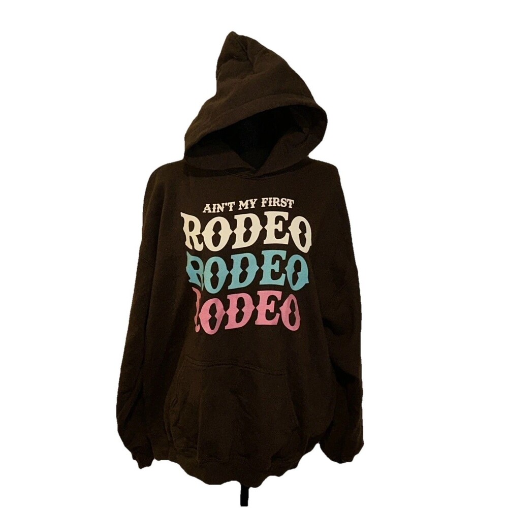 “Ain’t My First Rodeo” 2XL Gildan Heavy Blend Pullover Long Sleeve Hoodie